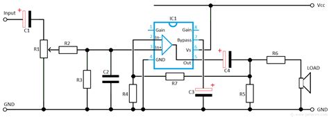 Audio Amplifier Circuit Diagram Using Lm 386 Headphone Amp
