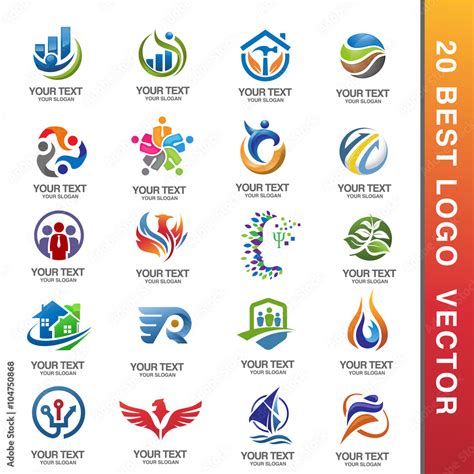 Business Logo Design Corporate Logo Design Creative Business Vector Icons Collection Stock