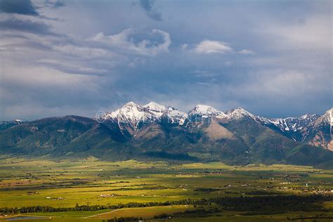 Snow Capped Mission Mountains In Montana