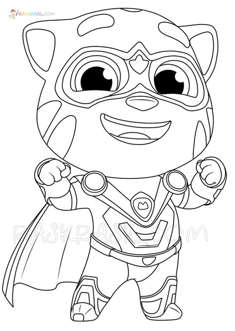 Talking Tom Heroes Coloring Pages