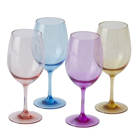 dasheil 4 piece 20 oz plastic multicolor stemmed wine glass set and reviews joss and main