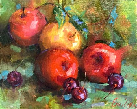 Apples Painting Still Life Original Artwork Oil Painting Etsy