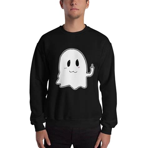 Spooky Ghost Halloween Sweater Xl L M S Etsy Horror Clothes