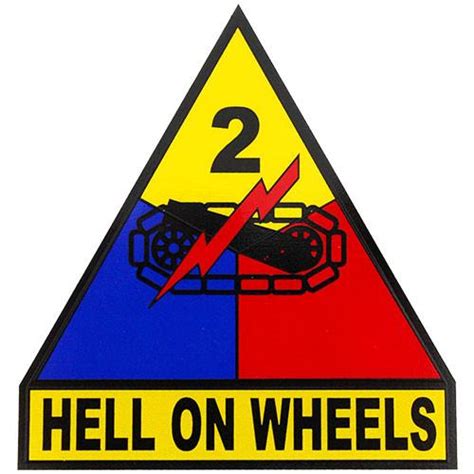 2nd Armored Division Hell On Wheels Decal Usamm