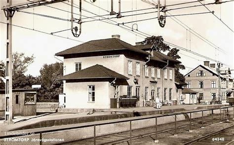 Hier liegen die seen möckeln, skagern, ölen, storbjörken und lillbjörken. Degerfors, Strömtorp Järnvägsstation 1953 - Lindebilder ...