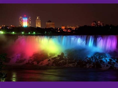 Rainbow Waterfall Niagara Falls At Night Niagara Falls Niagra Falls