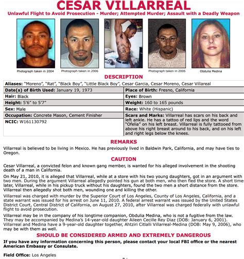 FBI S 23 Most Wanted Fugitives Accused In California Killings Across