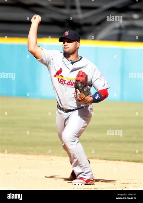 St Louis Cardinals Albert Pujols In A Game Against The Florida Marlins