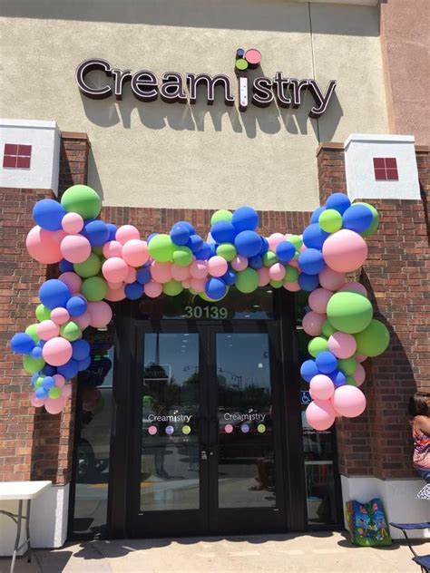 Creamistry Grand Opening Custom Balloon Arch Custom Balloons