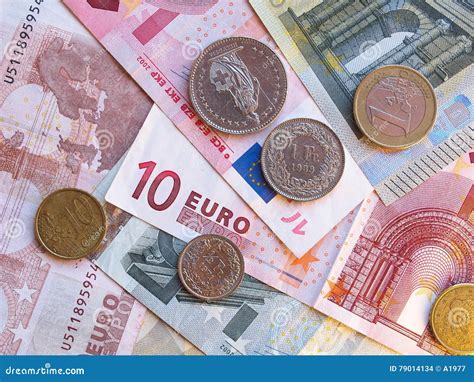 Euro Notes And Coins Stock Photo Image Of Coins European 79014134