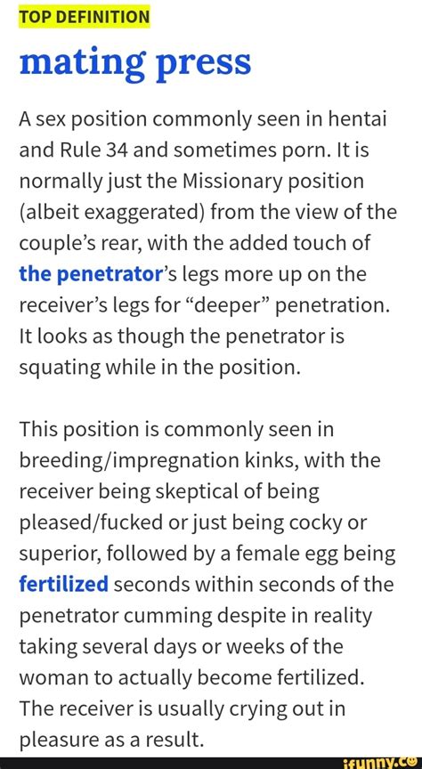 Top Definition Mating Press A Sex Position Commonly Seen In Hentai And