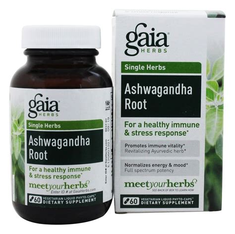 Gaia Herbs Ashwagandha Root Liquid Phyto Caps 60 Vegetarian Capsules Walmart Canada