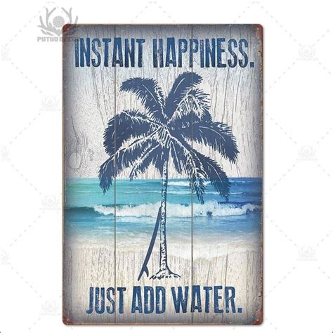 Lifes A Beach And Other Retro Beach Signs In 2022 Retro Tin Signs