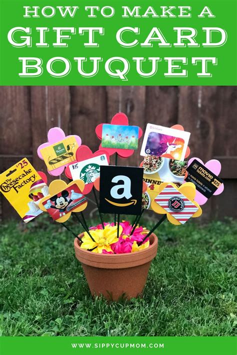 Your recipient just took a couple minutes to read through your message — whatever it may have contained — go ahead and thank them. How To Make a Gift Card Bouquet - Sippy Cup Mom | Gift card bouquet, Gift card tree, Gift card ...