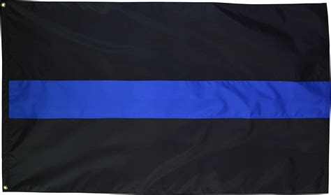 In The Breeze 3693 —thin Blue Line Flag 3 By 5 Foot Grommet Flag With