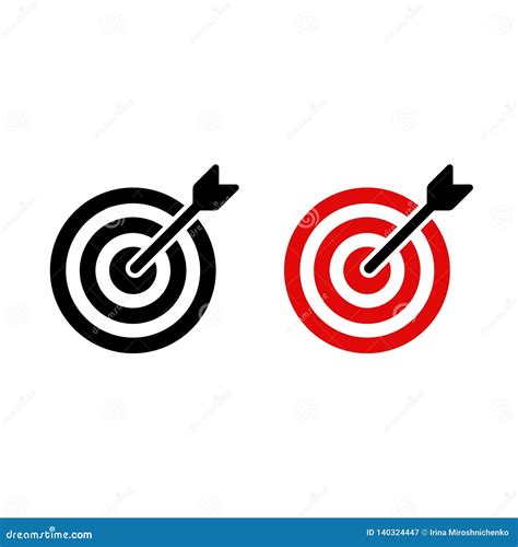 Target Icon With Arrow Stock Vector Illustration Of Center 140324447