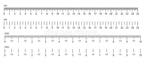 Centimeter Inch Ruler Stock Illustrations 8305 Centimeter Inch Ruler