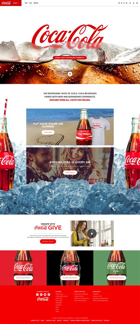 Coca Cola Website Design Refresh Concept On Behance