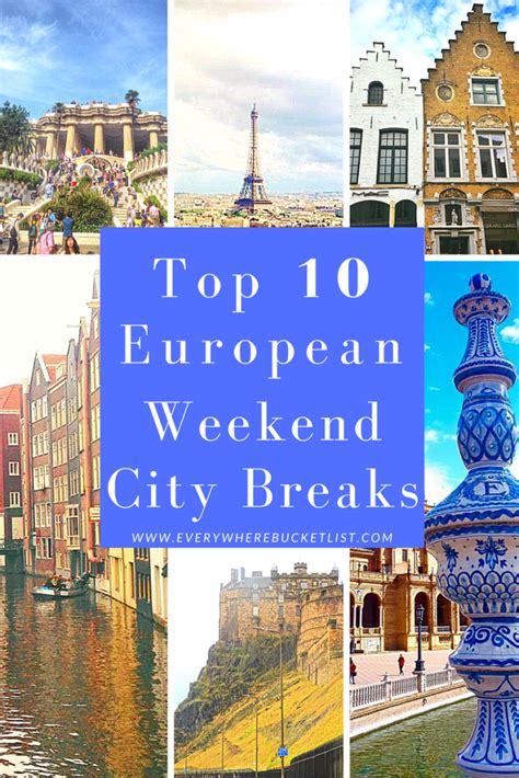 Top 10 European Weekend City Break Locations Everywhere Bucket List