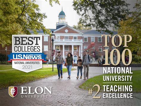 elon named 2 national university for excellence in teaching in new u s news and world report