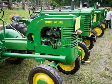 Vintage John Deere Antique Tractors Editorial Photography Image Of