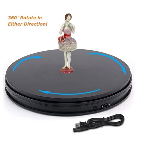 Universal 10 25cm Led Light 360 Degree Electric Rotating Turntable For