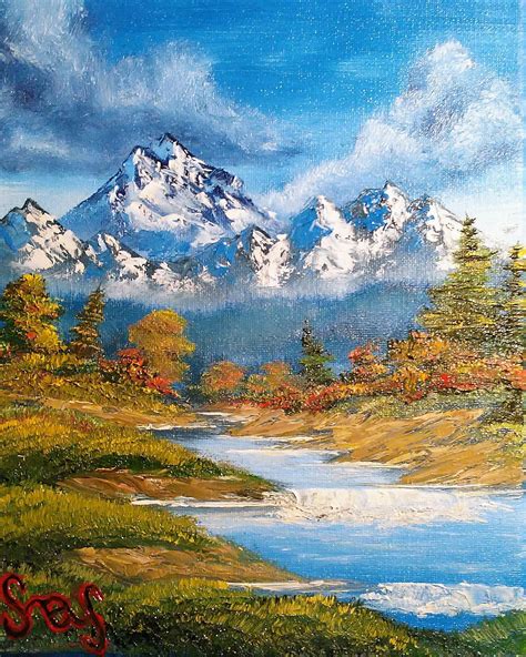 Mountains Oil Paint On Canvas 8 10 Ifttt2hpyvmw Art Things