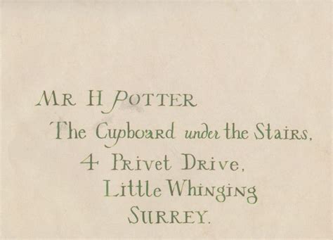 Mr H Potter Hp Film Wizardry Extra Harry Potter Letter Harry