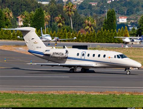 Although spotted by aircraft near gibraltar during his transit of. U.21-01 - Spain - Navy Cessna 650 Citation VII at La ...