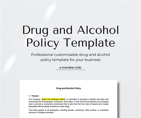 Drug And Alcohol Policy Legal Template Hr Document Legal Document