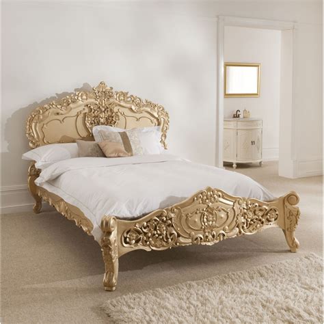 White bedroom interior luxury bedroom sets luxurious bedrooms. Gold Rococo Antique French Style Bed | Bedroom furniture ...