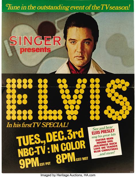 Elvis Presley Comeback Special Advertising Standee Deeply Lot 23091 Heritage Auctions