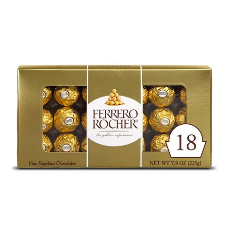 Amazon Com Ferrero Rocher Premium Gourmet Milk Chocolate Hazelnut Individually Wrapped Candy