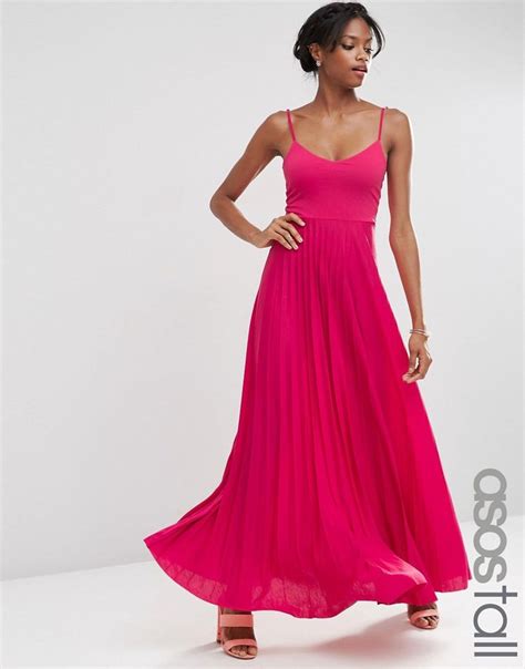 asos tall cami maxi dress with pleated skirt at pink maxi dress tall maxi dress