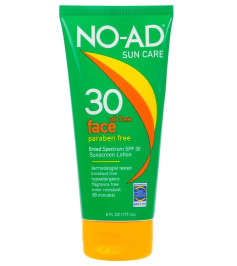 No Ad Face Spf 30 Sunscreen 6oz At