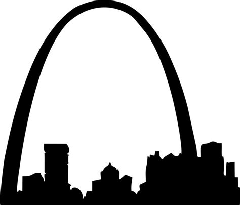 St Louis Arch Silhouette Laser Cut Appliques