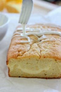 lemon loaf cake  cream cheese filling laughing spatula
