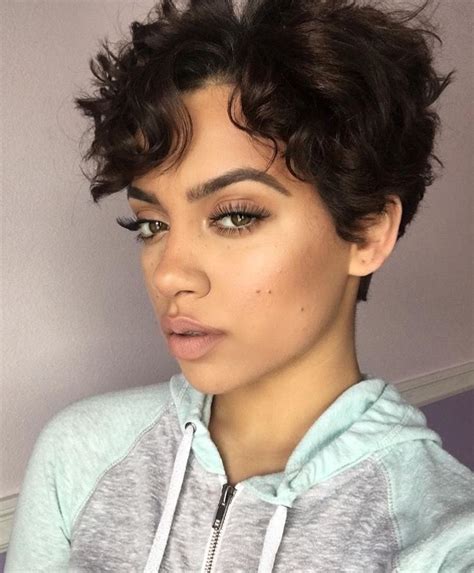 Style your new curls over to one side for a beautiful. Pin on Pixie Cuts