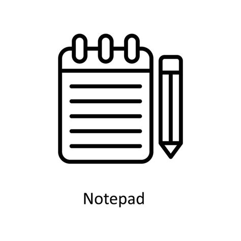 Notepad Vector Outline Icons Simple Stock Illustration Stock 22942971