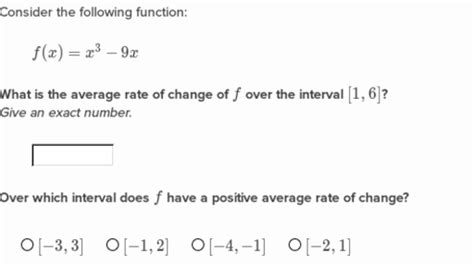 In mathematics it is denoted a(x). Average rate of change (practice) | Khan Academy