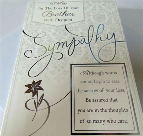 Deepest Sympathy On The Loss Of Your Brother White Roses Sympathy Card