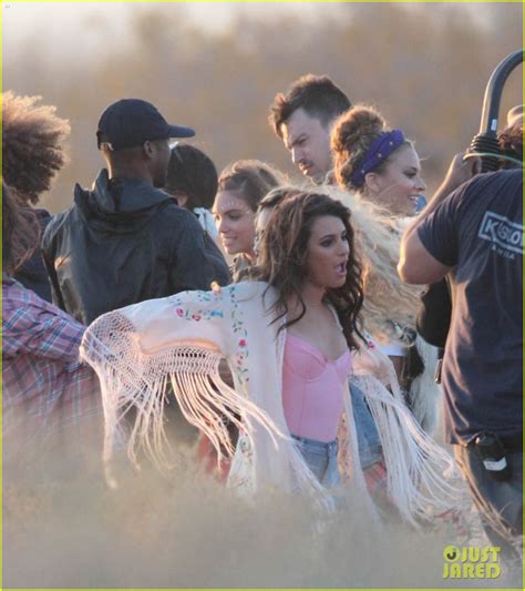 Lea Michele Gets Cozy With Co Star On Her Music Video Set Photo