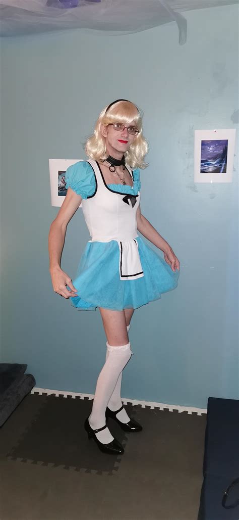 Dressed Up As Alice In Wonderland Tonight For A Fetish Halloween Party R Crossdressing