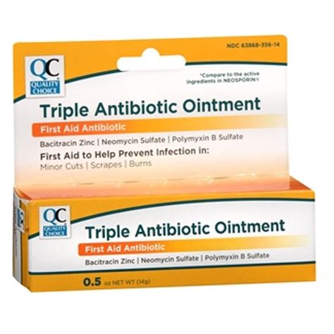 3 Pack Quality Choice Triple Antibiotic Ointment First Aid 05 Ounce