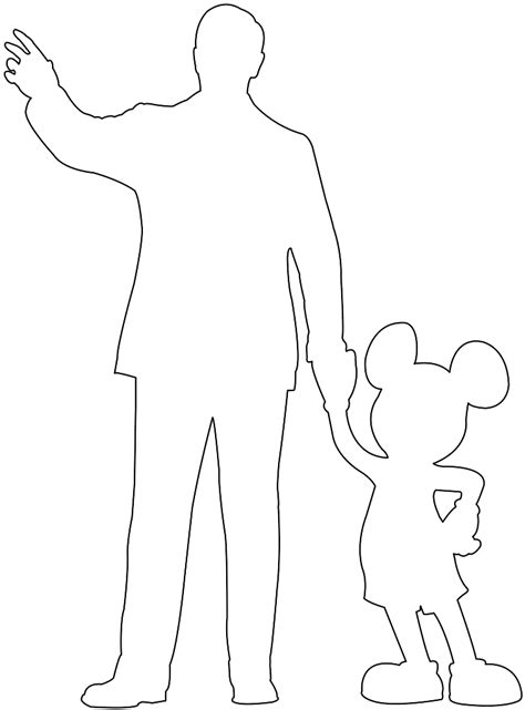 Walt And Mickey Silhouette Svg