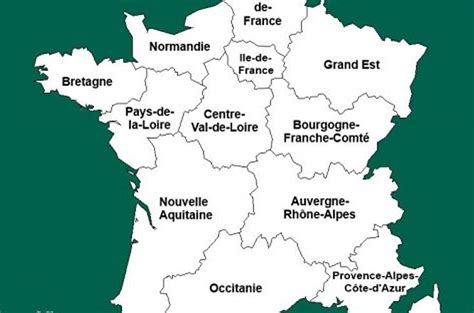 Carte Des Régions De France 2017 Vacances Arts Guides Voyages