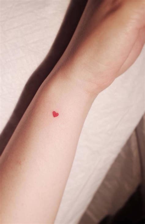 Small Love Heart Tattoo On Wrist Cute Simple Tattoos