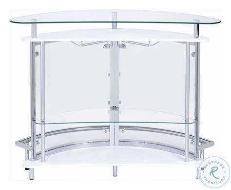 101066 White Bar Table From Coaster 101066 Coleman Furniture