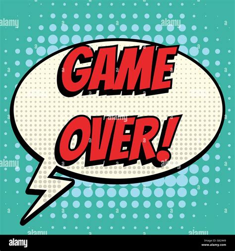 Game Over Comic Book Bubble Text Retro Style Stock Vector Image And Art