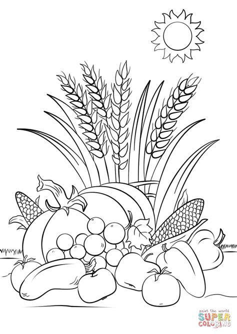 Printable Harvest Coloring Pages Cakrawalanews